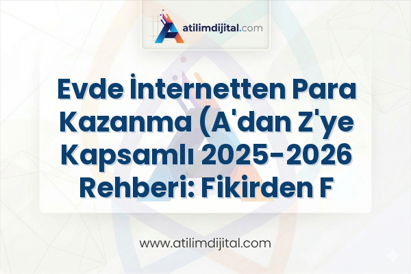 Evde İnternetten Para Kazanma (A'dan Z'ye Kapsamlı 2025-2026 Rehberi: Fikirden Faturaya)