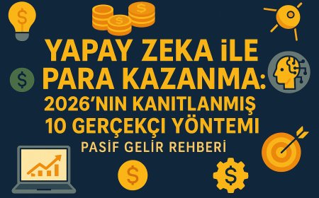 Yapay Zeka ile Para Kazanma: 2026'nın Kanıtlanmış 10 Gerçekçi Yöntemi (Pasif Gelir Rehberi)