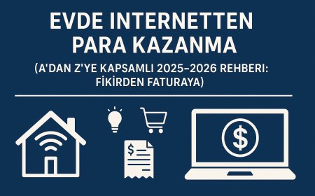 Evde İnternetten Para Kazanma (A'dan Z'ye Kapsamlı 2025-2026 Rehberi: Fikirden Faturaya)