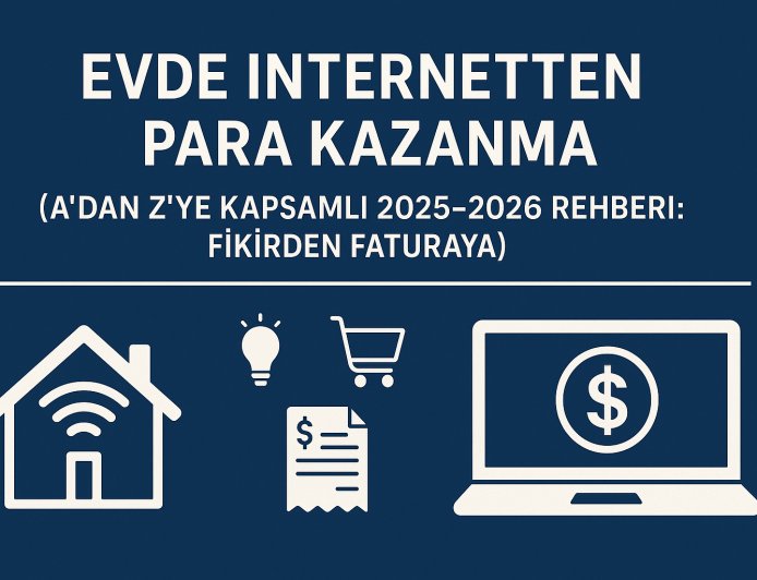 Evde İnternetten Para Kazanma (A'dan Z'ye Kapsamlı 2025-2026 Rehberi: Fikirden Faturaya)